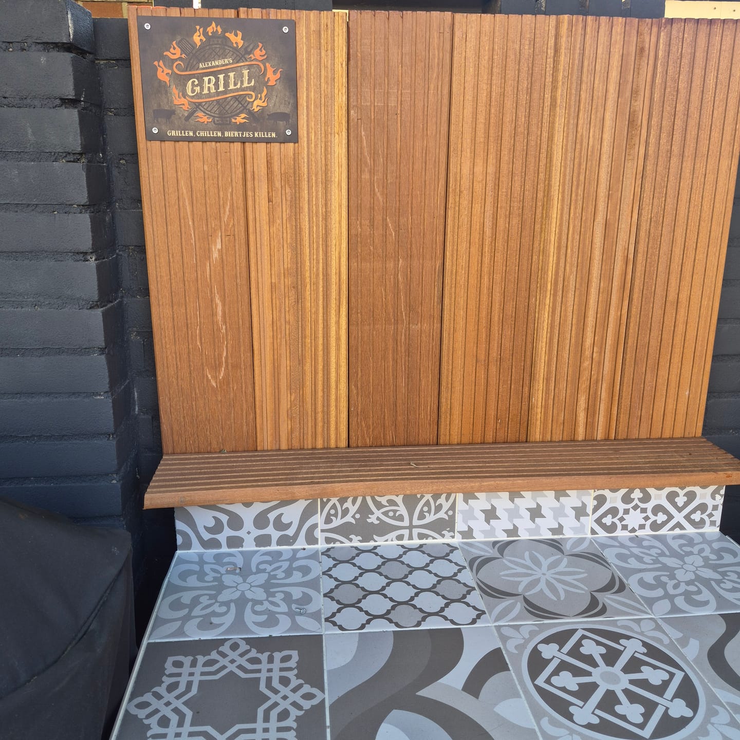 Customer photo review of Barbecue - Outdoor-Deurbord (horizontaal)