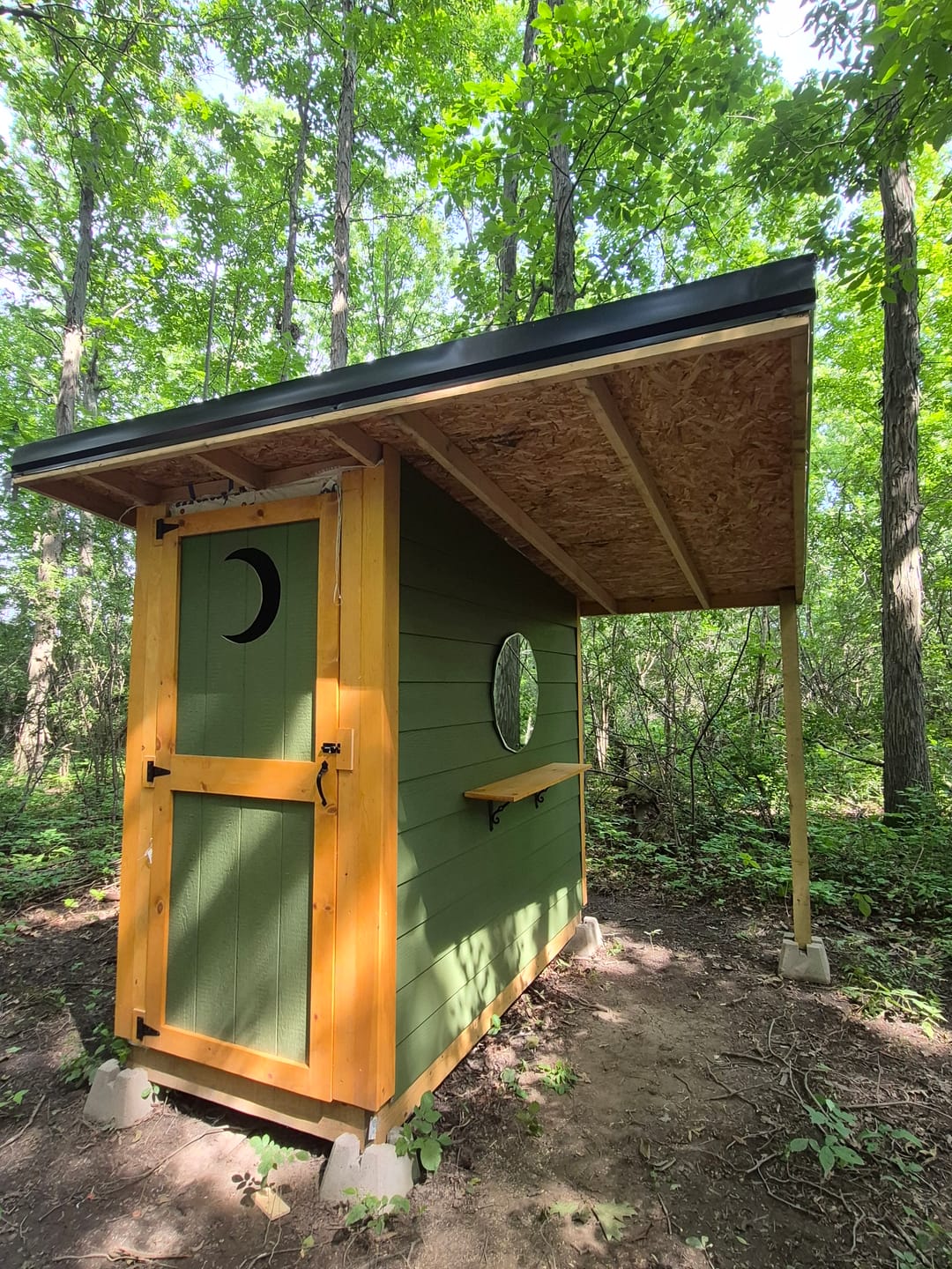 Customer photo review of Modern Outhouse Plans