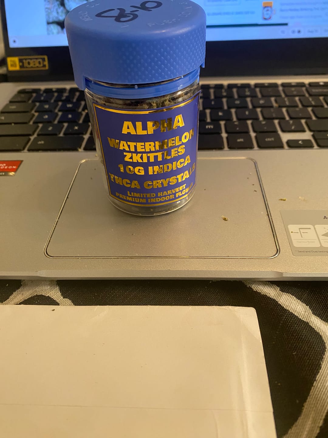 Customer photo review of Watermelon Zkittlez THCa Flower Indica 10g 🟣