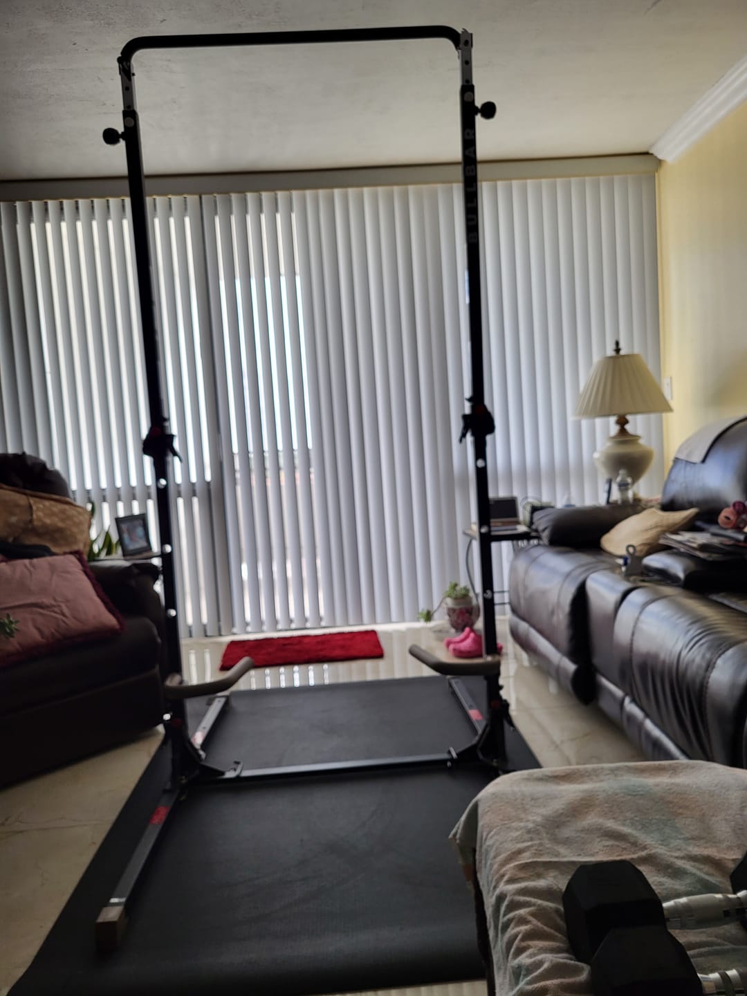 Customer photo review of GXMMAT Large Exercise Mat 6'x4'