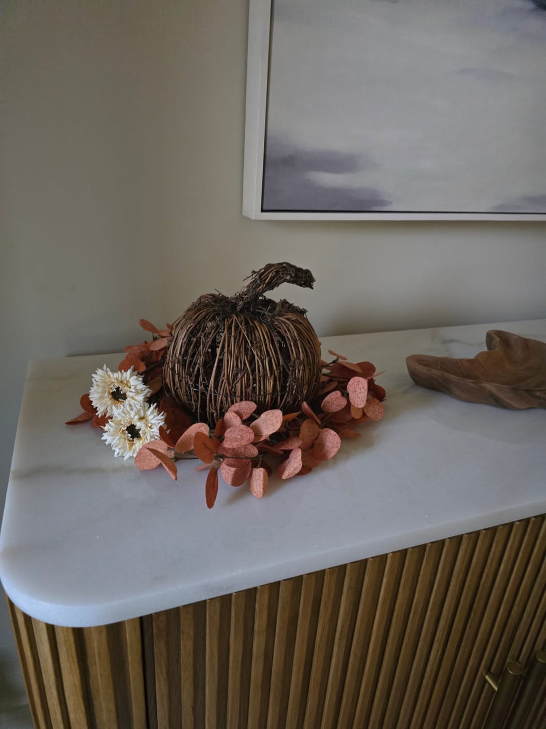 Customer photo review of Rustic Twig Pumpkin Decor | Large