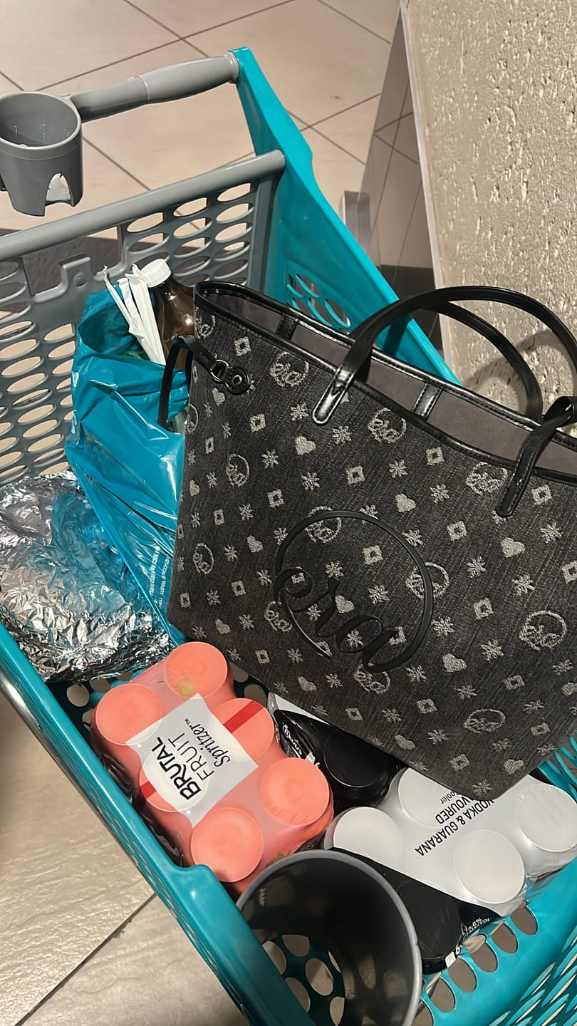 Customer photo review of Midnight Muse Denim Tote