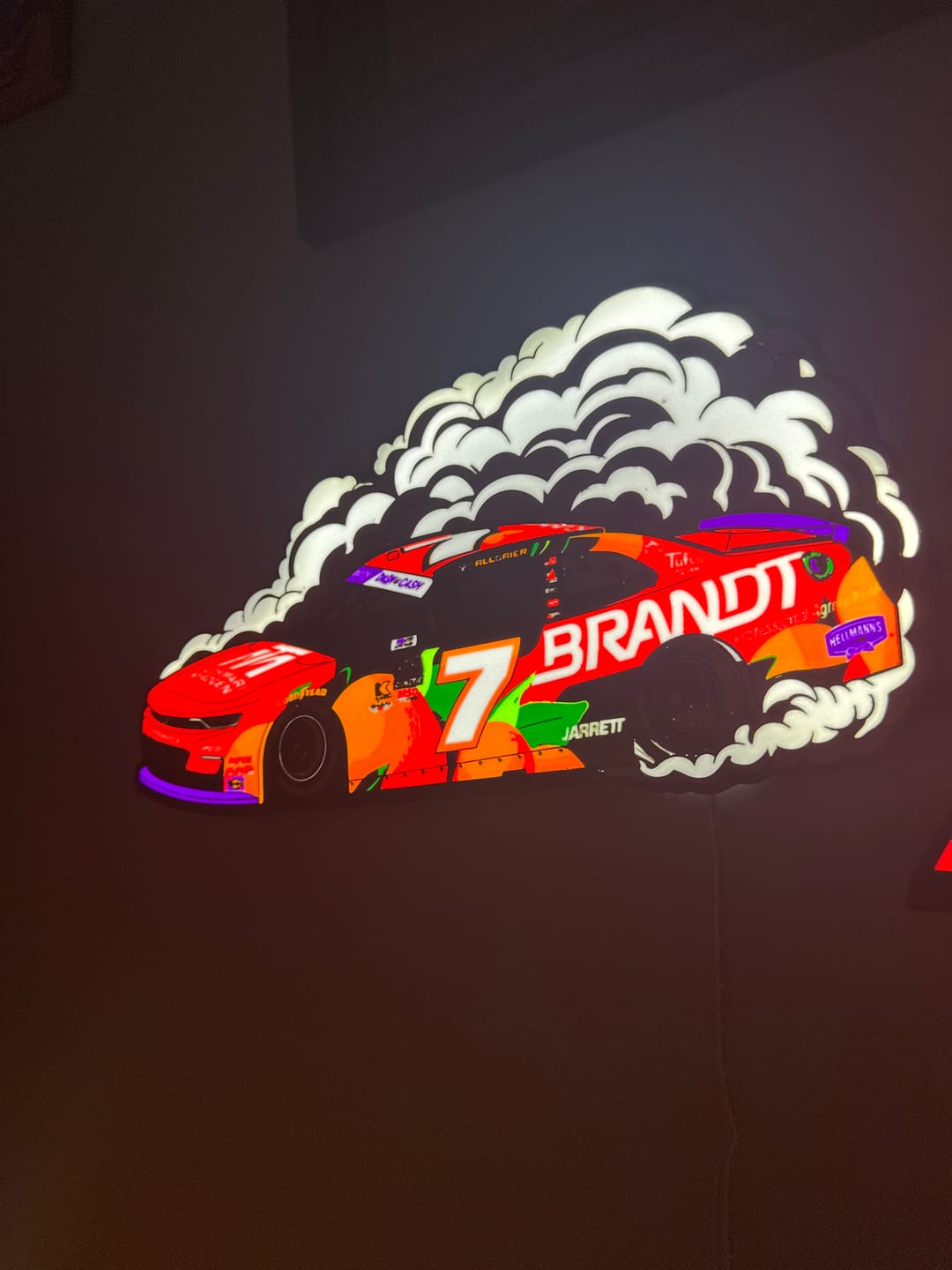 Customer photo review of Justin Allgaier 2025 Homestead Win LED Sign