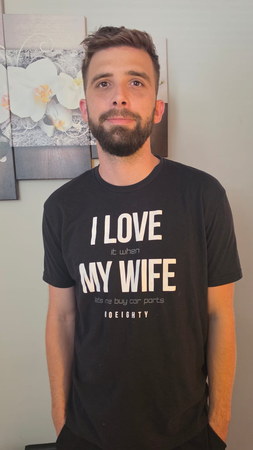 Customer photo review of 80Eighty® Love My Wife Shirt
