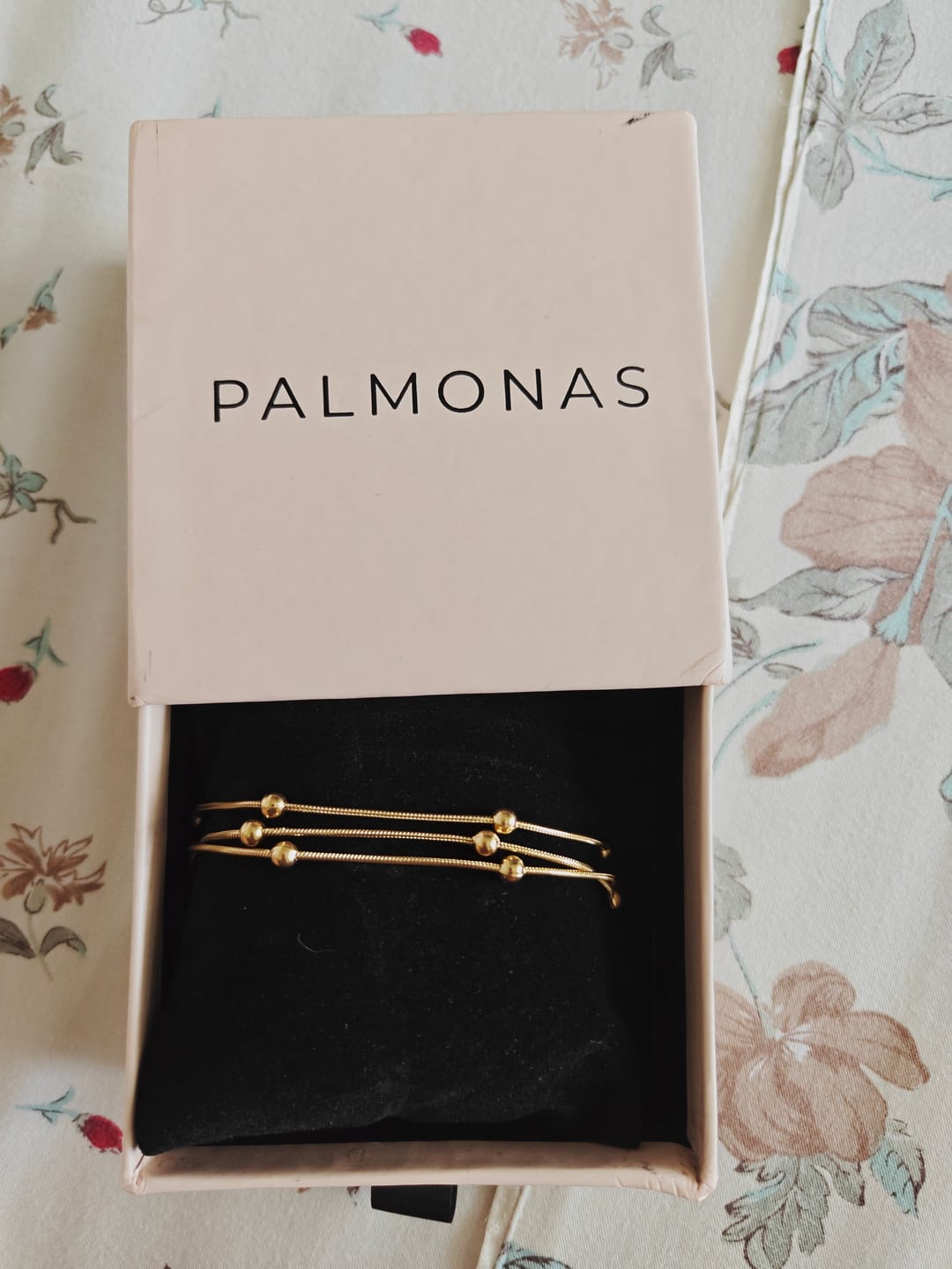 Customer photo review of Gold Chain Bracelet with Beads