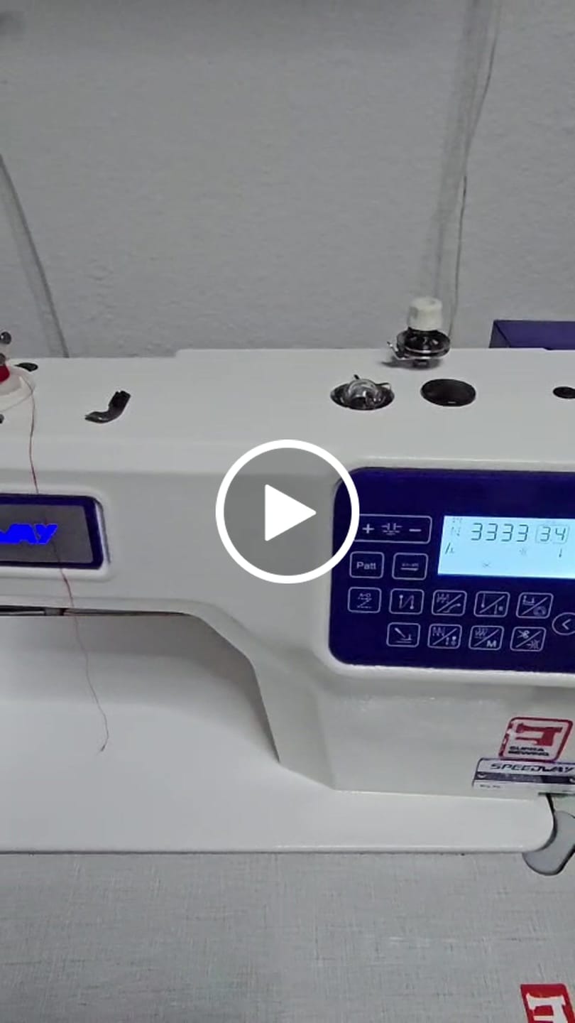 Customer video review of SPEEDWAY® AI4 – Material Recognition Direct Drive Lockstitch with Auto Tension & Trimmer – Complete Setup, Table & Stand Included