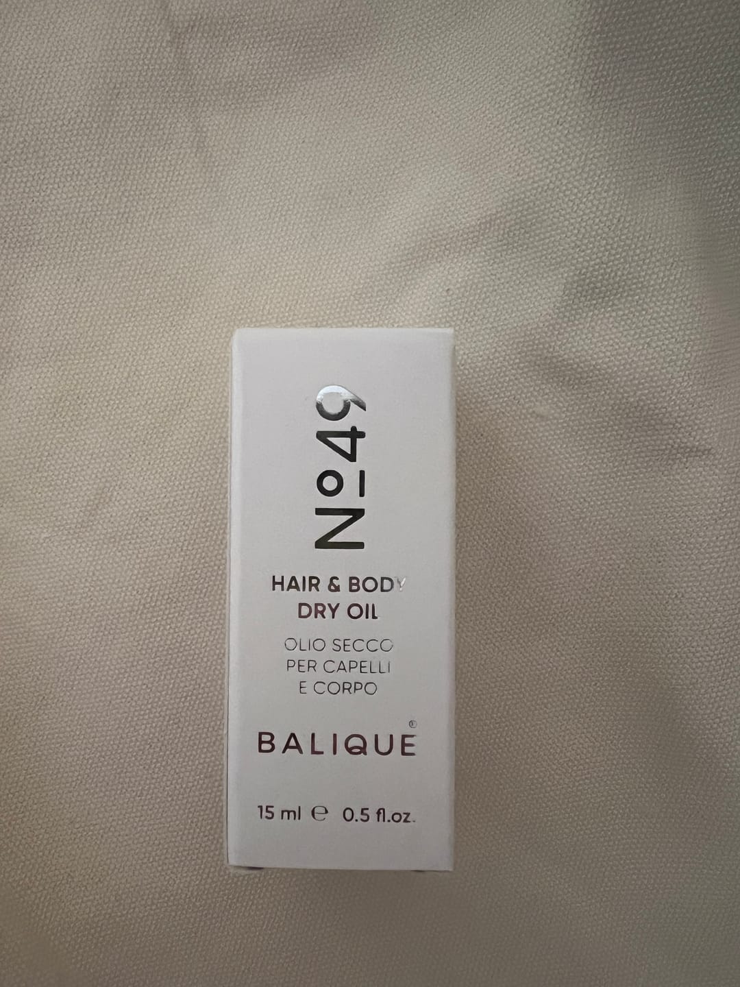 Customer photo review of 🎁 N°49 - OLIO SECCO PER CORPO E CAPELLI - TRAVEL SIZE (100% off)