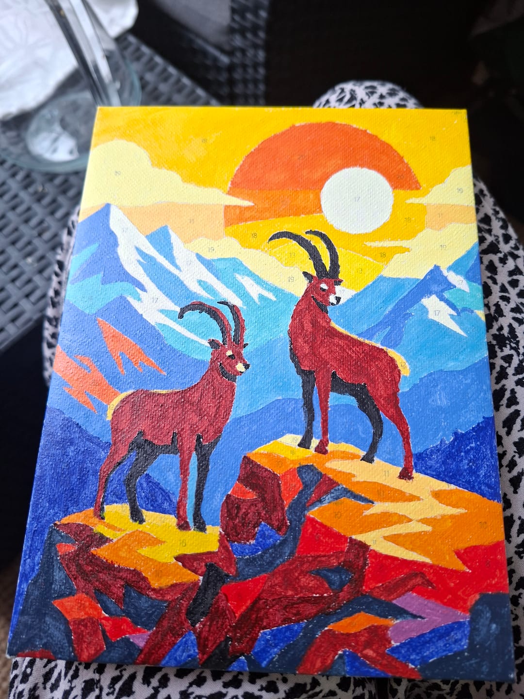 Customer photo review of 6 Mini Paintings - Animals & Landscapes Set