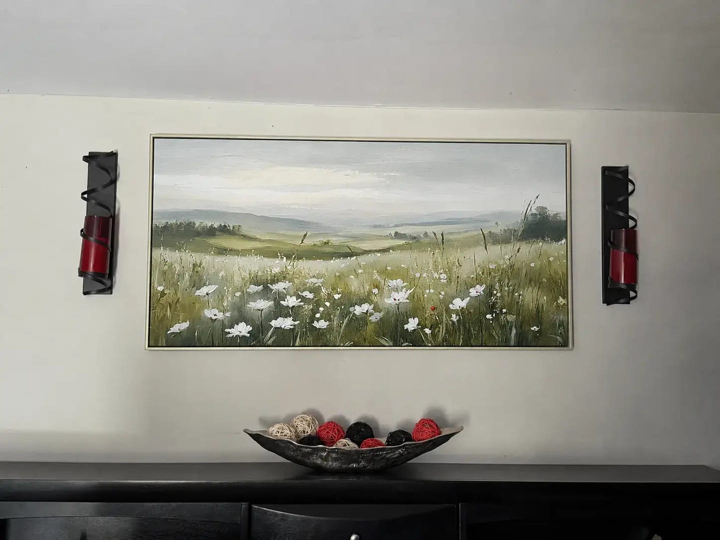Customer photo review of White Blossom Meadow Landscape Painting
