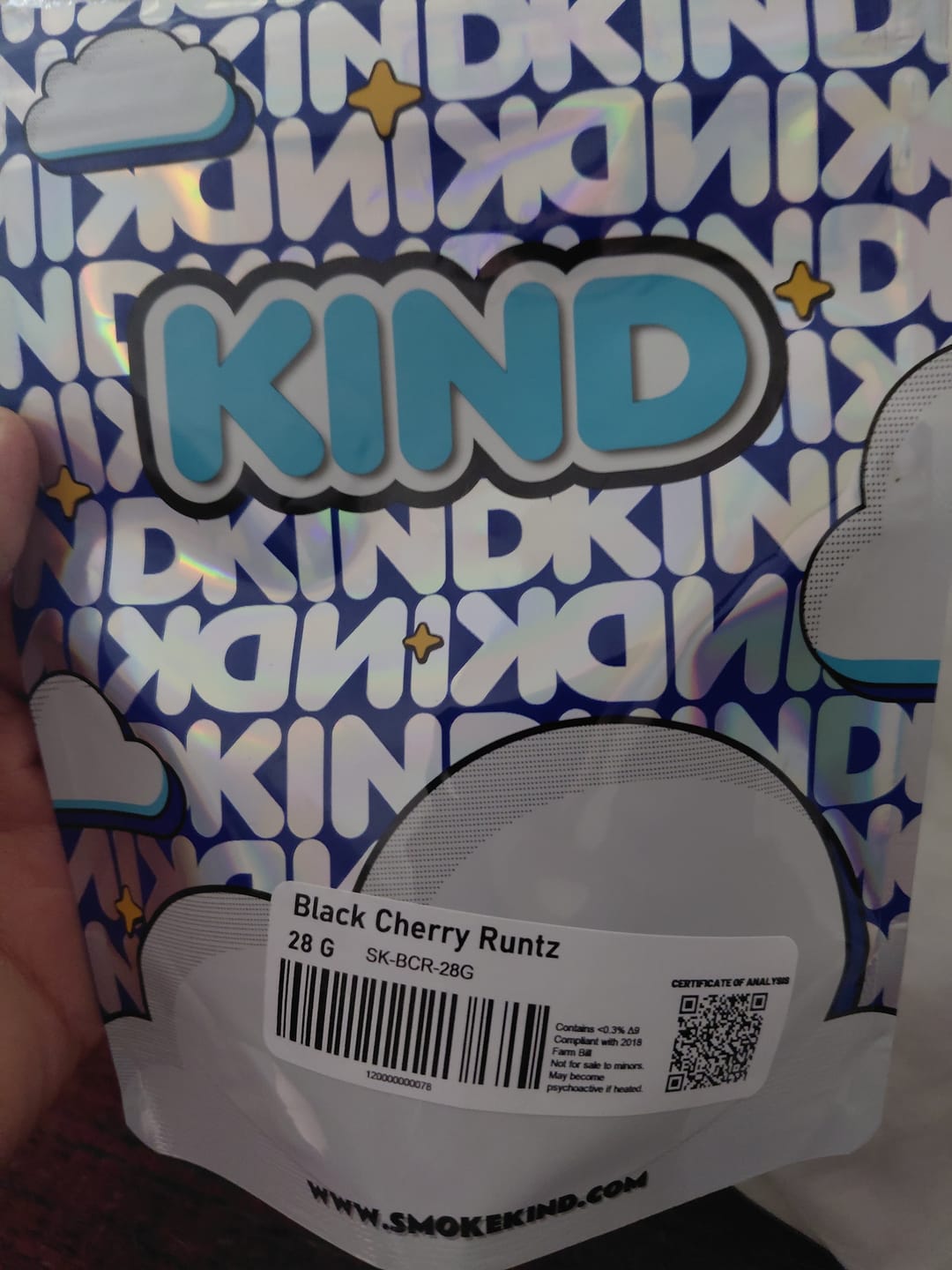 Customer photo review of Black Cherry Runtz - 28 Grams - Indica