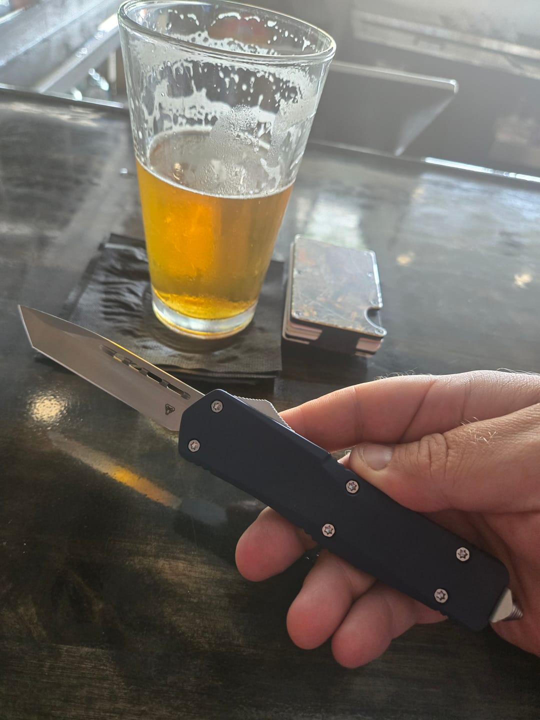 Customer photo review of VT Black Rocket Mini OTF Knife