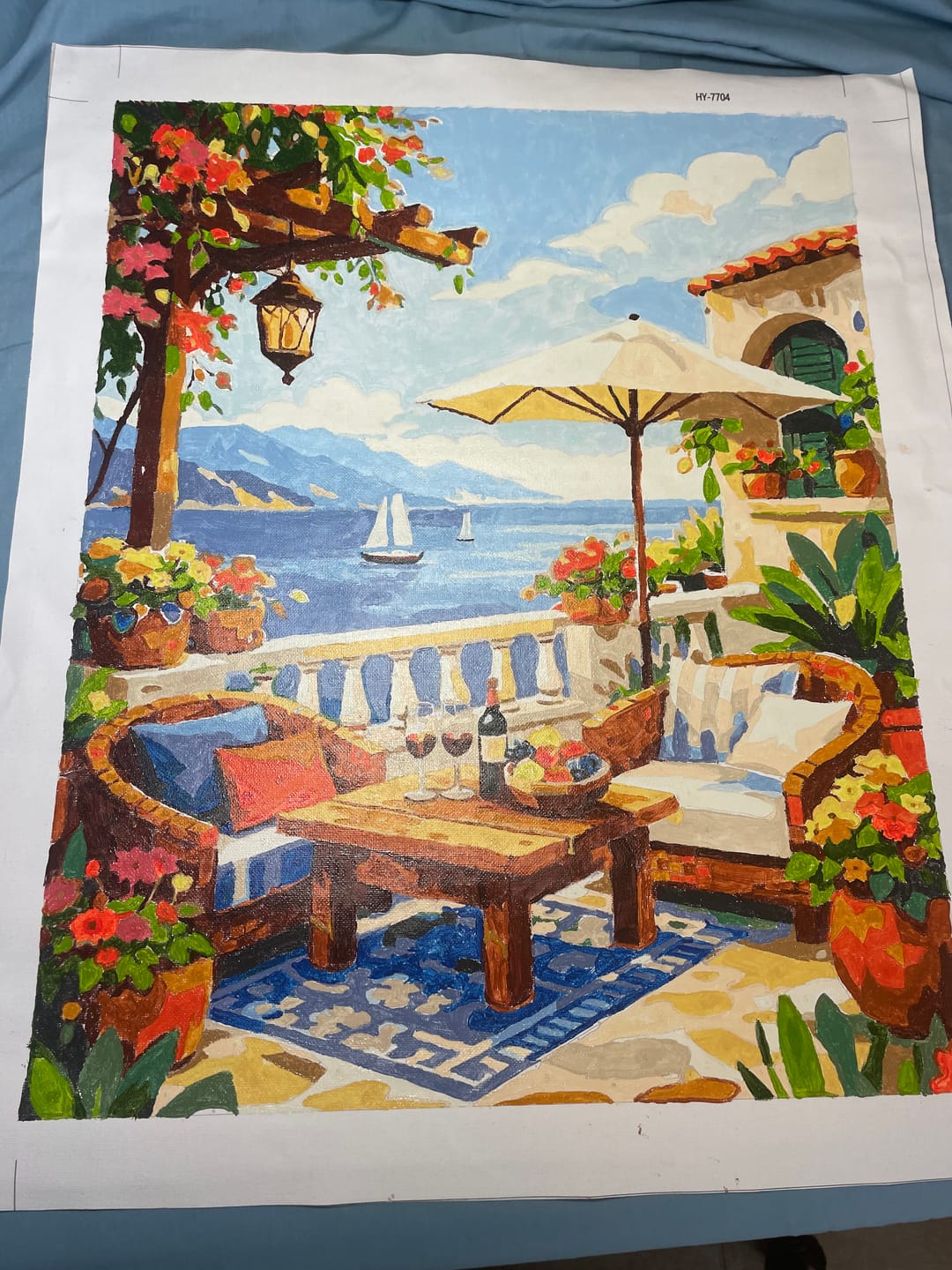 Customer photo review of Paint by Numbers - Mediterranean Summer Dreams, Abstract