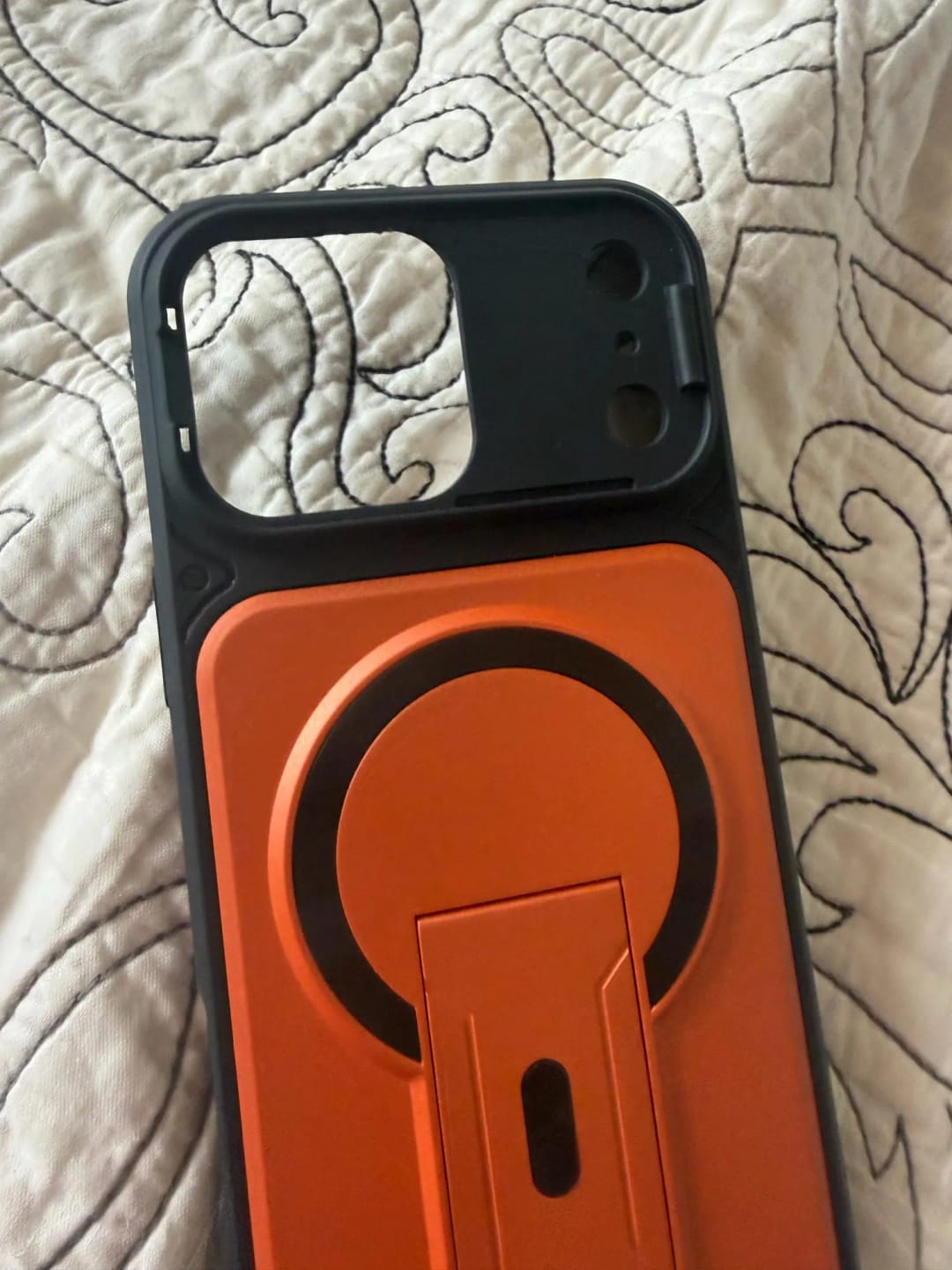 Customer photo review of LuxuryKase Hybrid Armour Case | Built-In Foldable Kickstand | Flip Camera Lens Protection Frame Design | MagSafe Compatible | Rugged PC & TPU Cover For iPhone & Samsung Series
