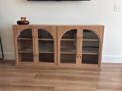 Customer photo review of Jagger 65" Glass Door Sideboard