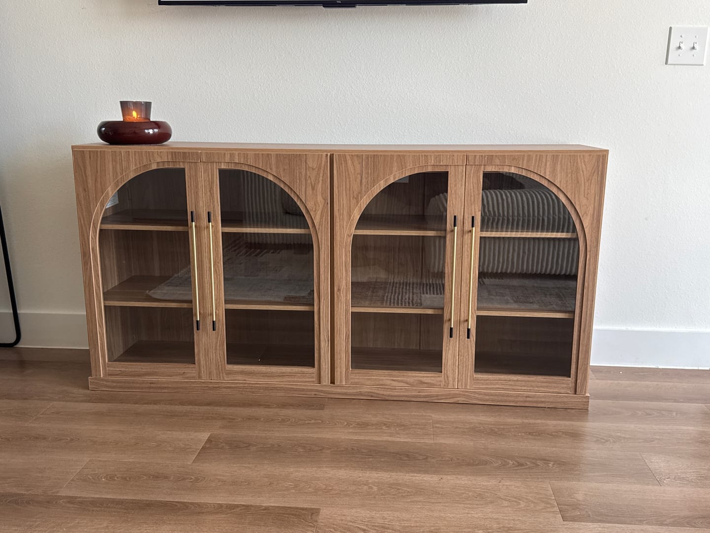 Customer photo review of Jagger 65" Glass Door Sideboard