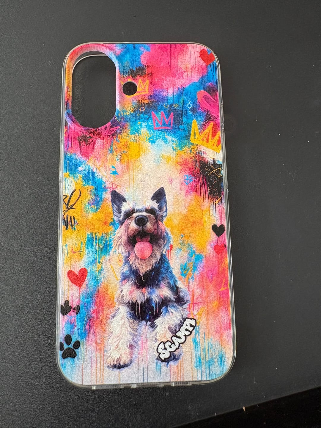 Customer photo review of Graffiti - Personalised Phone Case