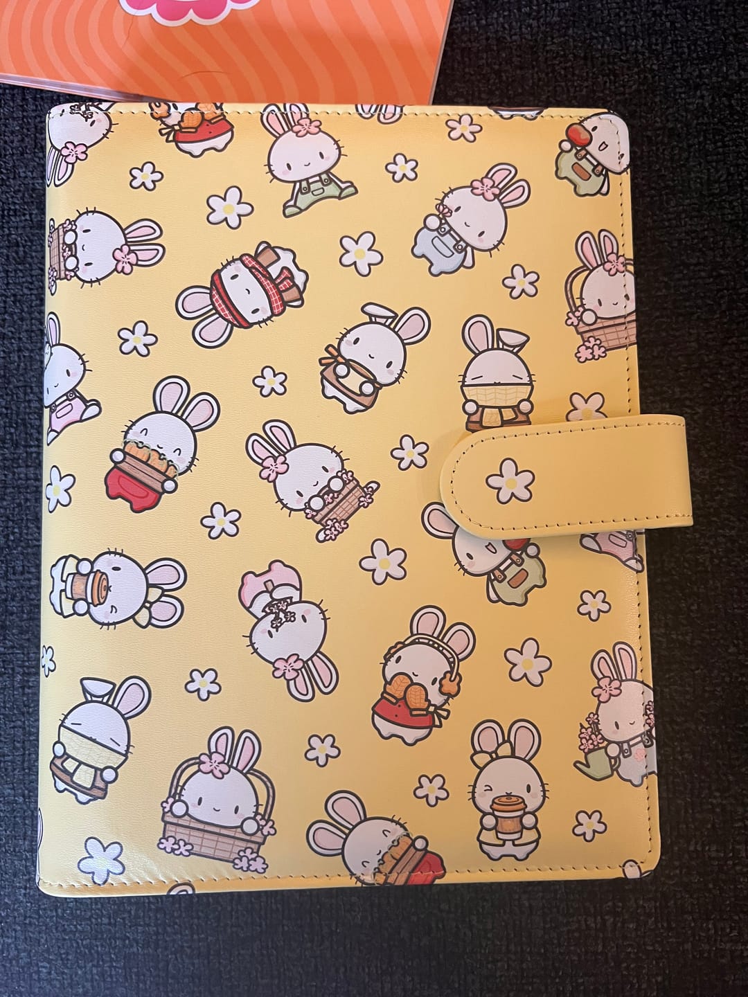 Customer photo review of Vegan Leather Binder/Planner - Cute Bunnies