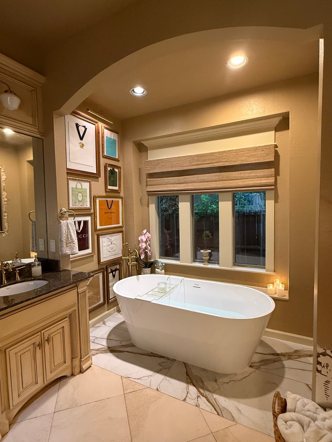 Customer photo review of SmartWings Motorized Woven Wood Shades 50%/70%/100% Blackout
