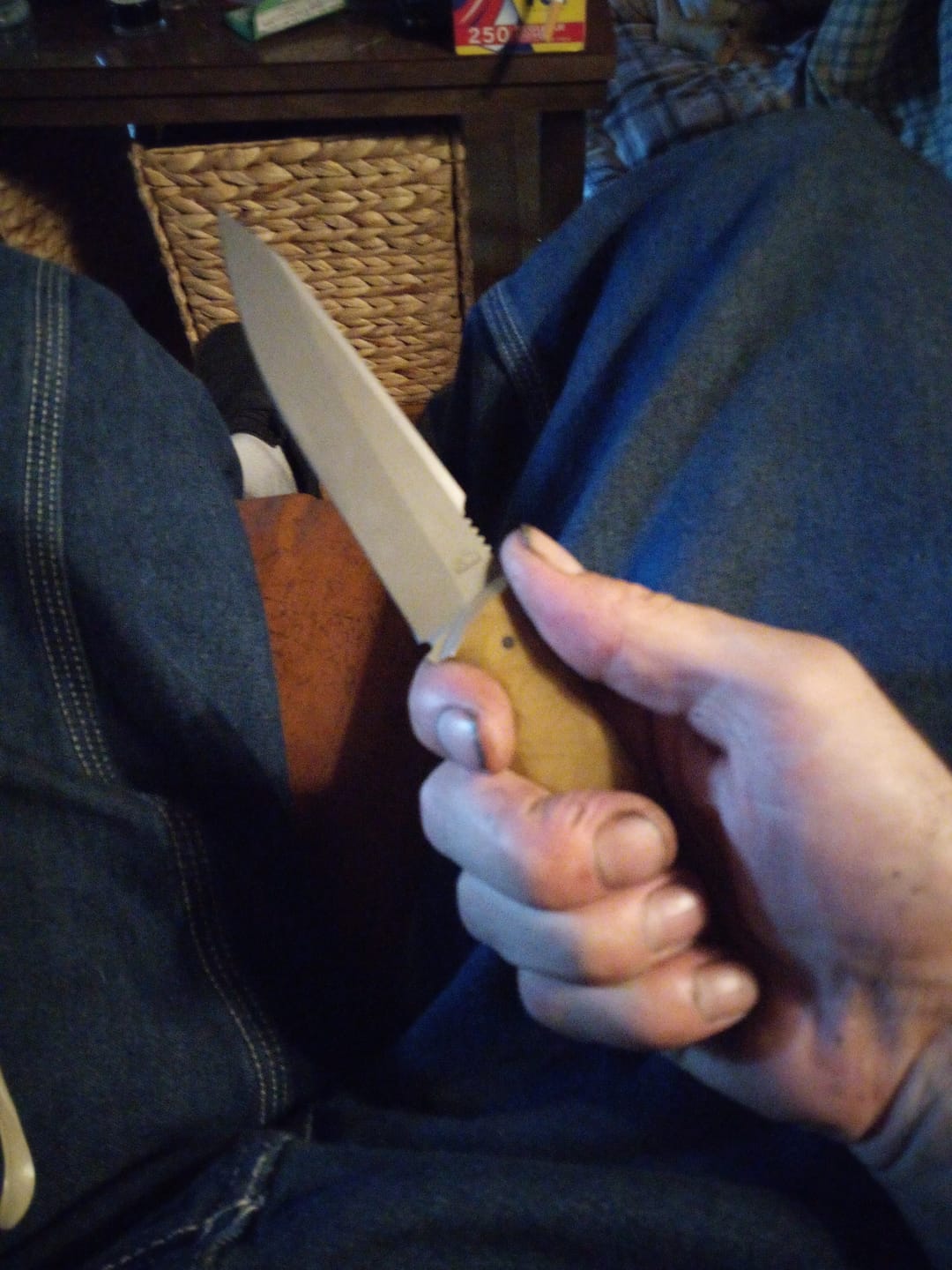 Customer photo review of Maximus Knives Big Mamba 4" Fixed Blade – Rock Textured G10, 80CrV2, Sabre Grind Reverse Tanto – Made in USA (MK-BIGMAMBA)