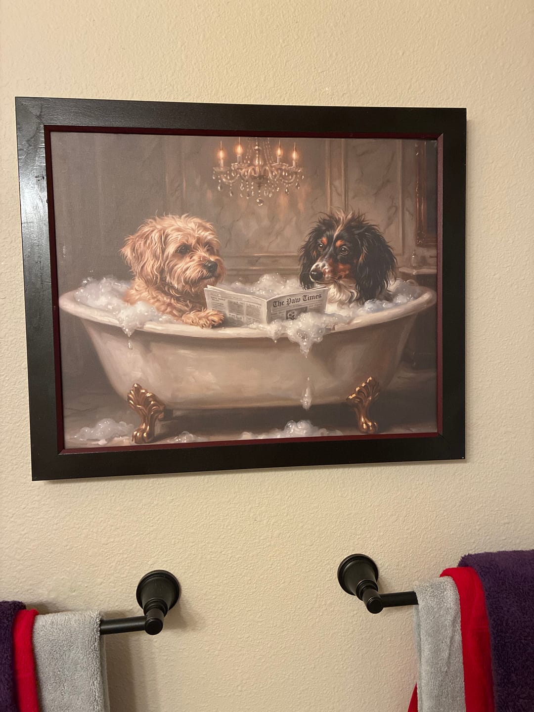 Customer photo review of Artzuzu Custom Portrait For Multi Pets - Reading in the Throne Room