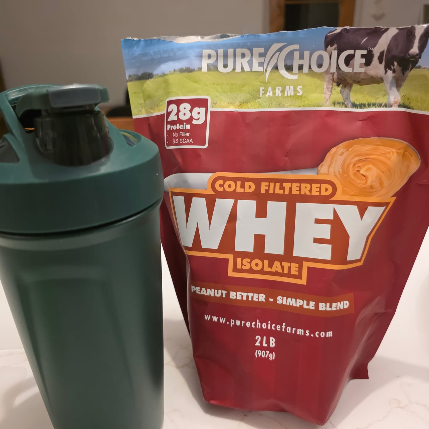 Customer photo review of Whey Protein Isolate Peanut Better