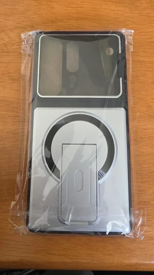 Customer photo review of LuxuryKase Hybrid Armour Case | Built-In Foldable Kickstand | Flip Camera Lens Protection Frame Design | MagSafe Compatible | Rugged PC & TPU Cover For iPhone & Samsung Series
