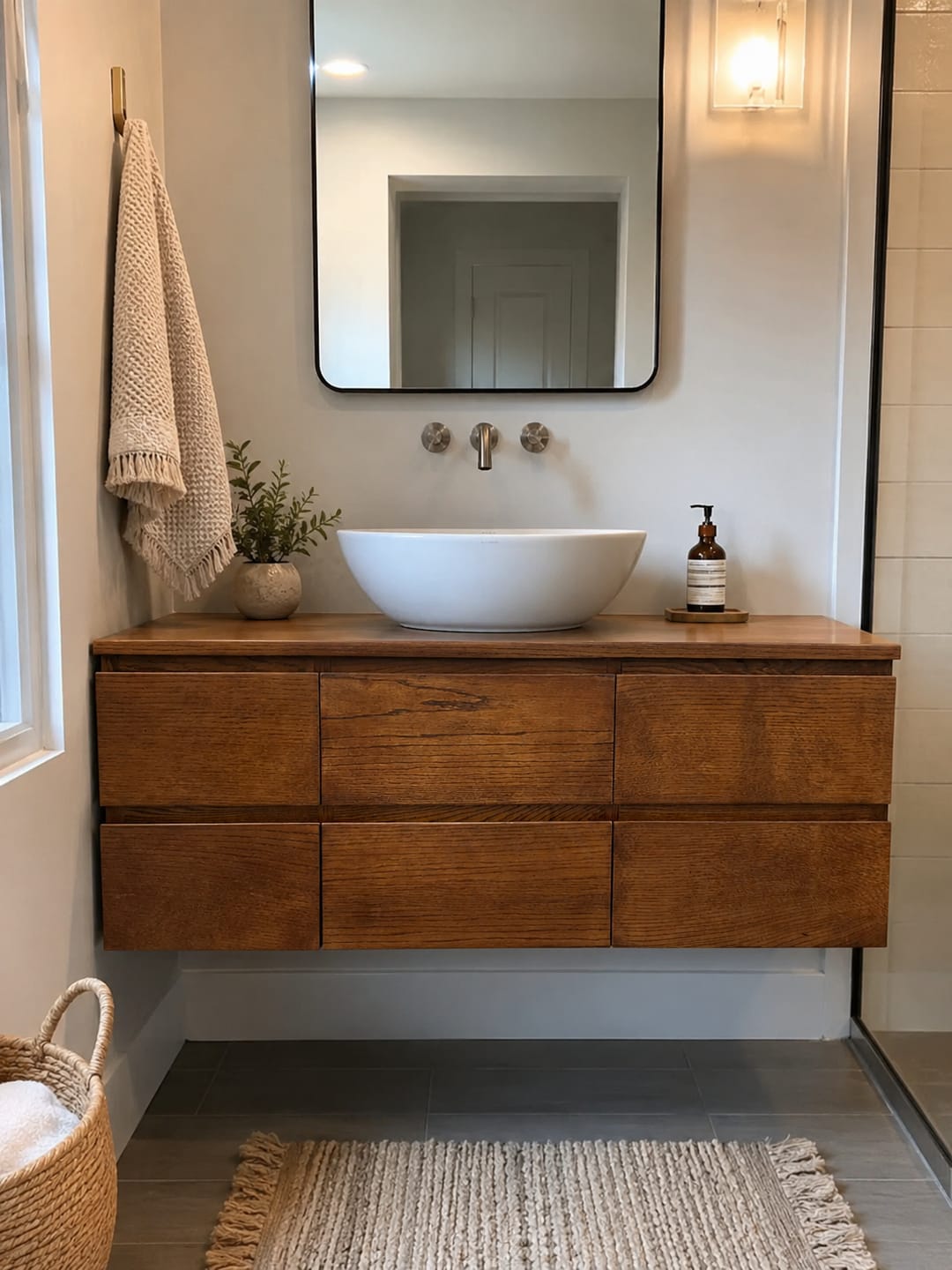 Customer photo review of Live Edge Corner Floating Shelves Solid Wood Wall Mounted Storage