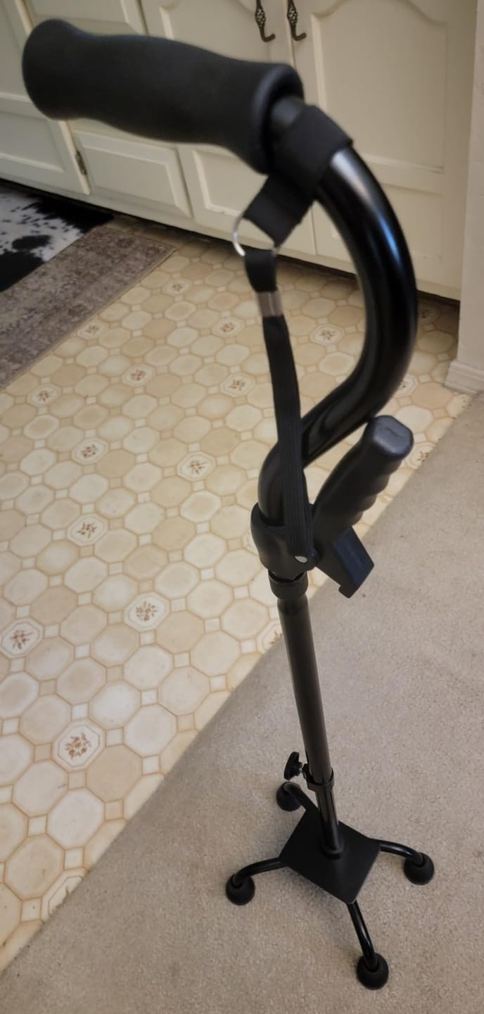Customer photo review of Quad Cane with Extra Handle