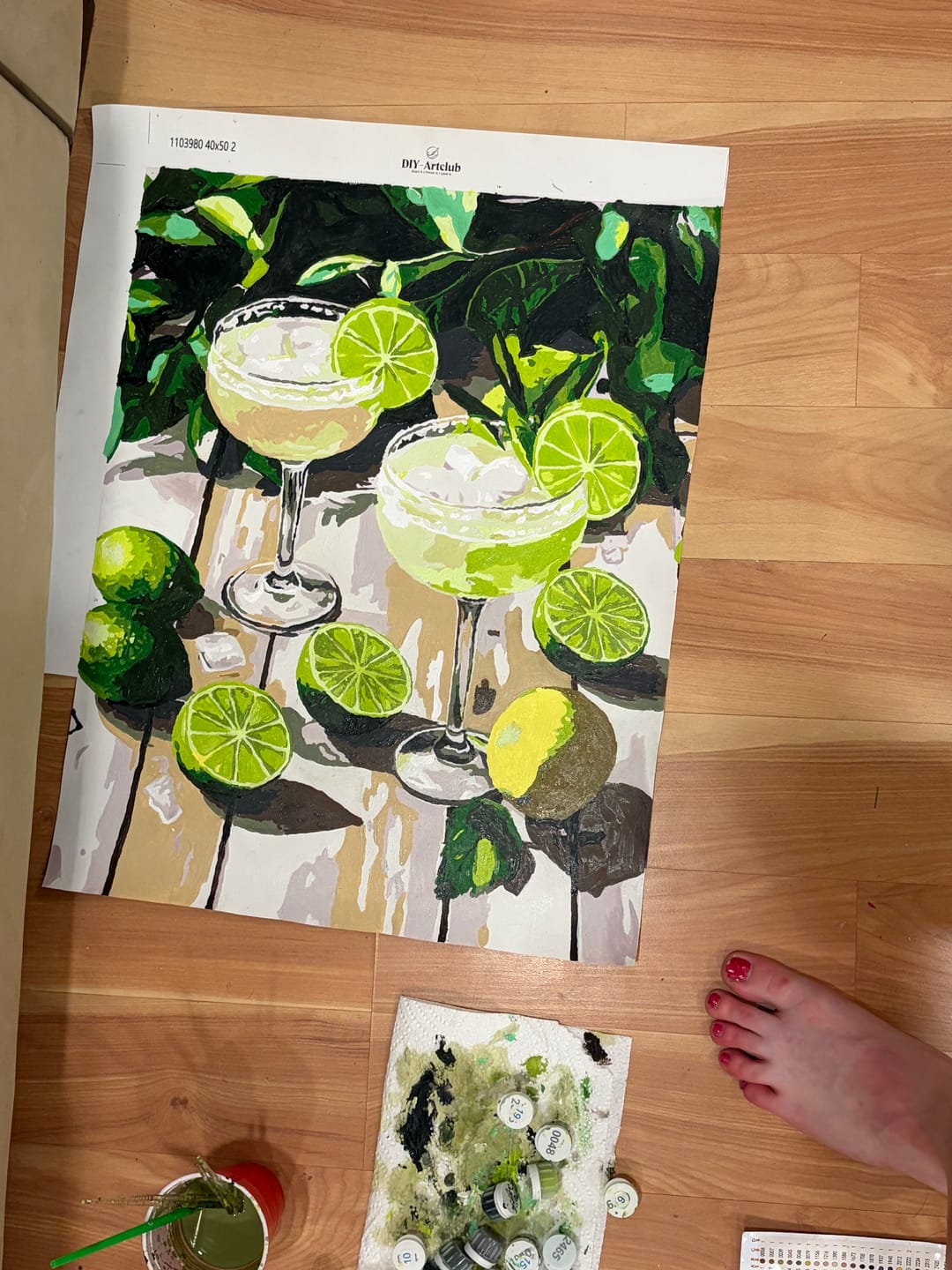 Customer photo review of Margarita cocktails | Paint by Numbers