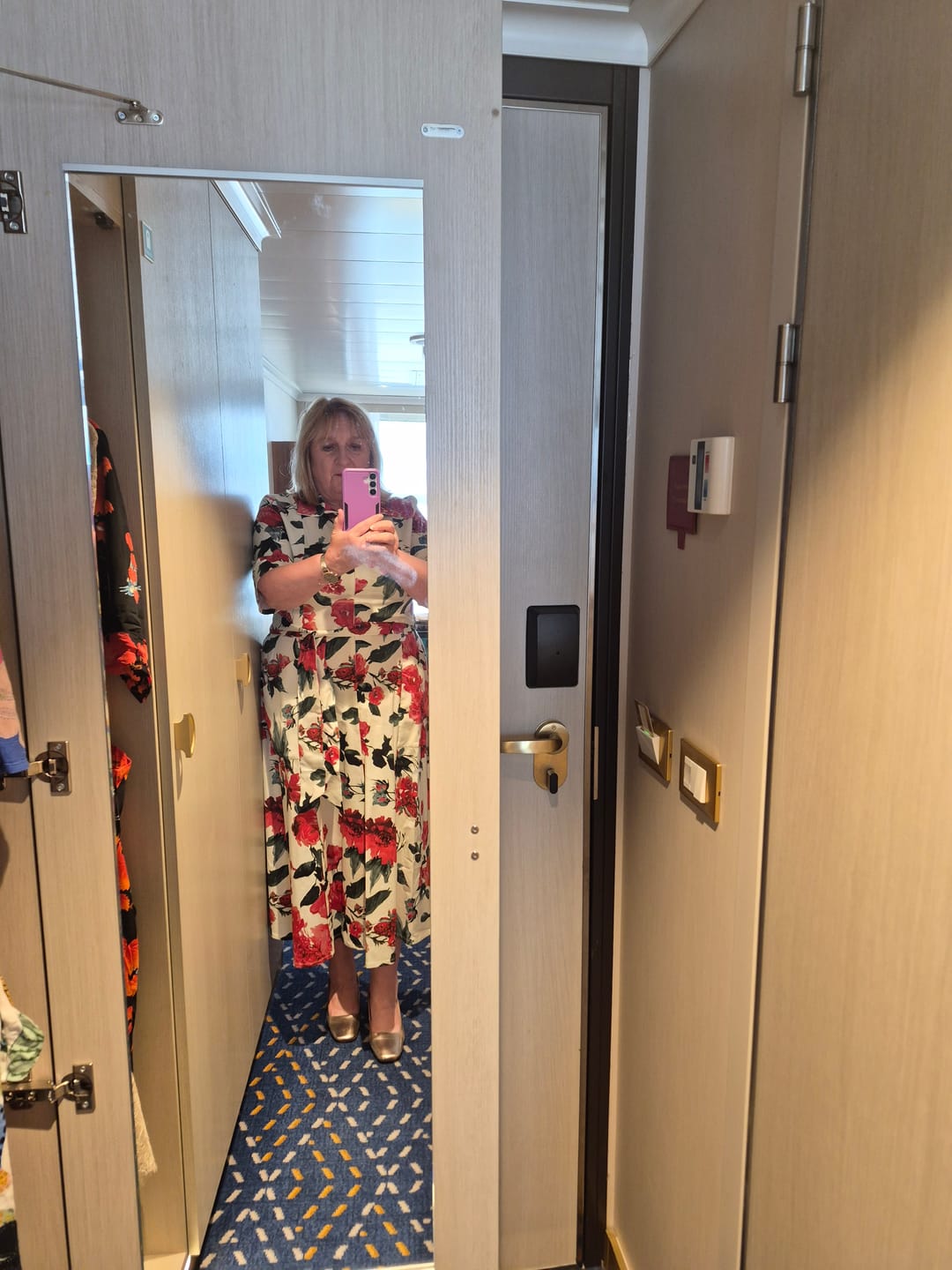 Customer photo review of The 'Always' Zip Pocket Dress in 'Charlotte's Roses'