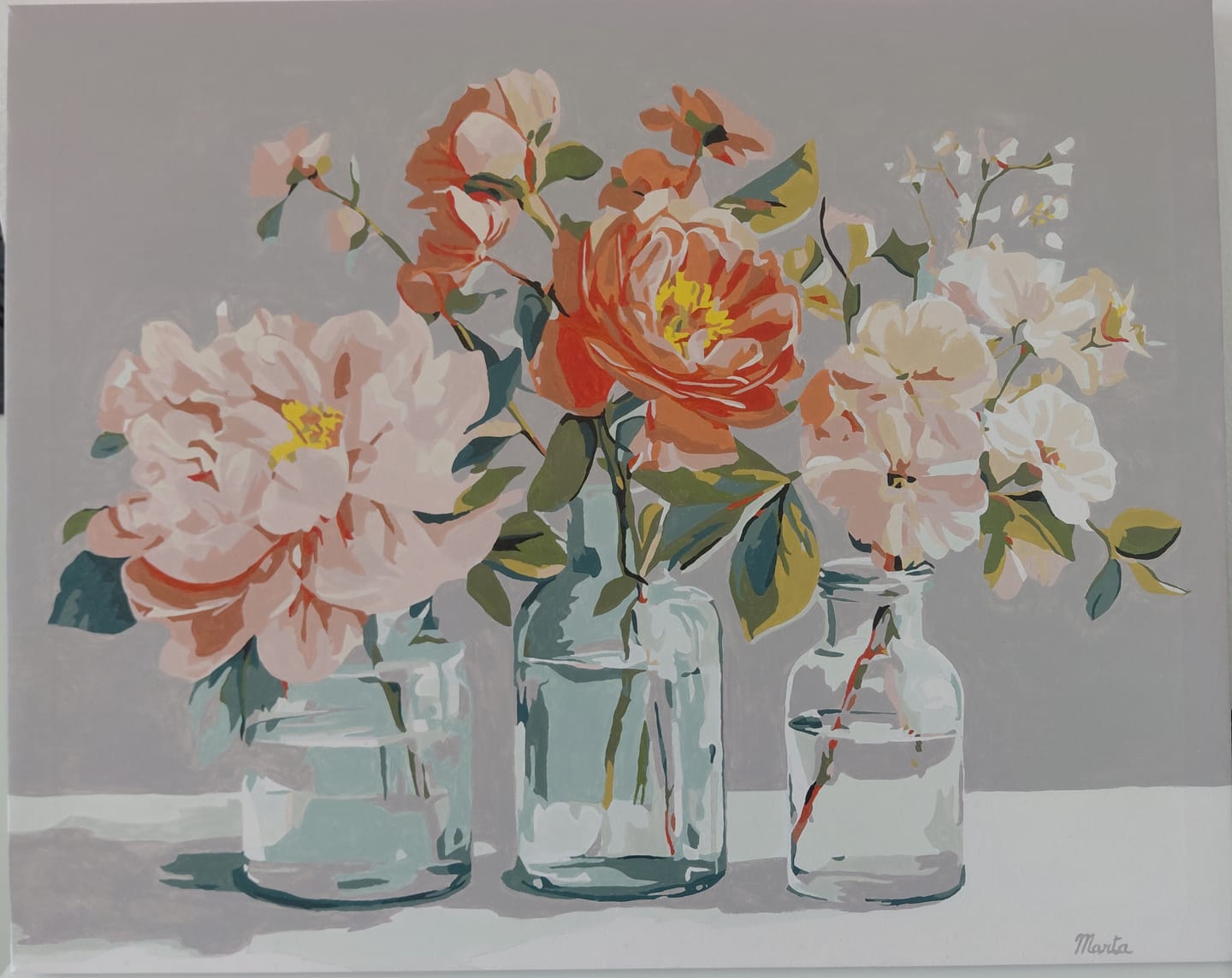 Customer photo review of Botanical Glass | Paint by Number