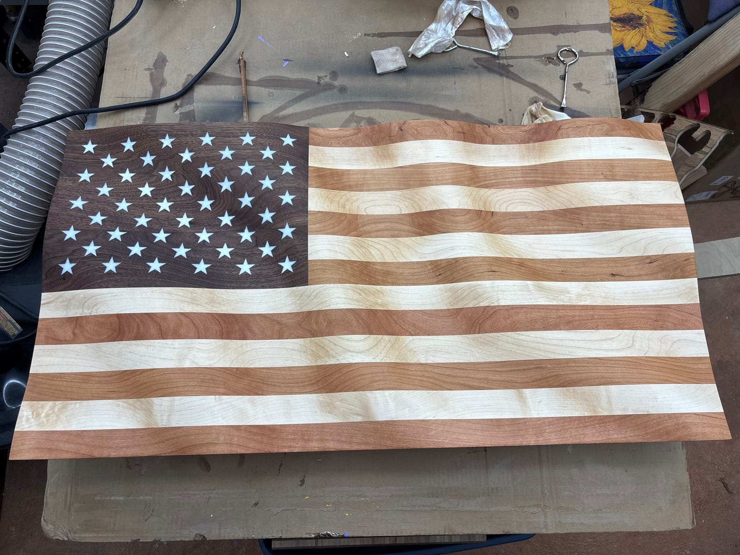 Customer photo review of Wavy USA Flag CNC Kit