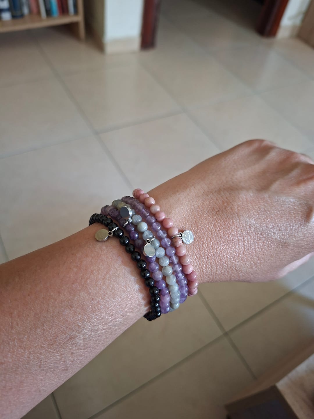 Customer photo review of Rhodonite Bracelet Mini