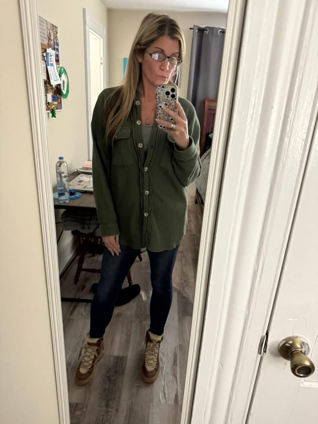 Customer photo review of auvora™ Waffle Knit Shacket