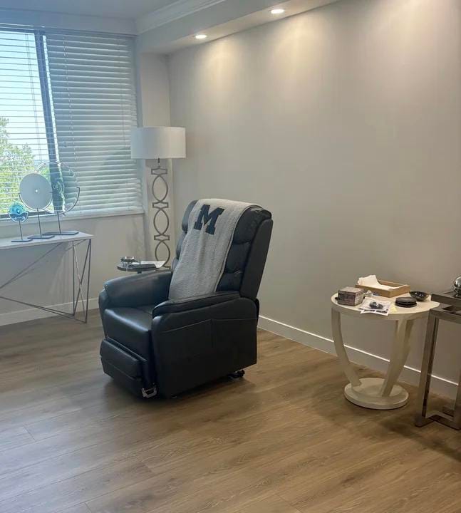 Customer photo review of 9188T Tall Man Power Lift Recliner – Dual Motor, Lay Flat, Heat & Massage