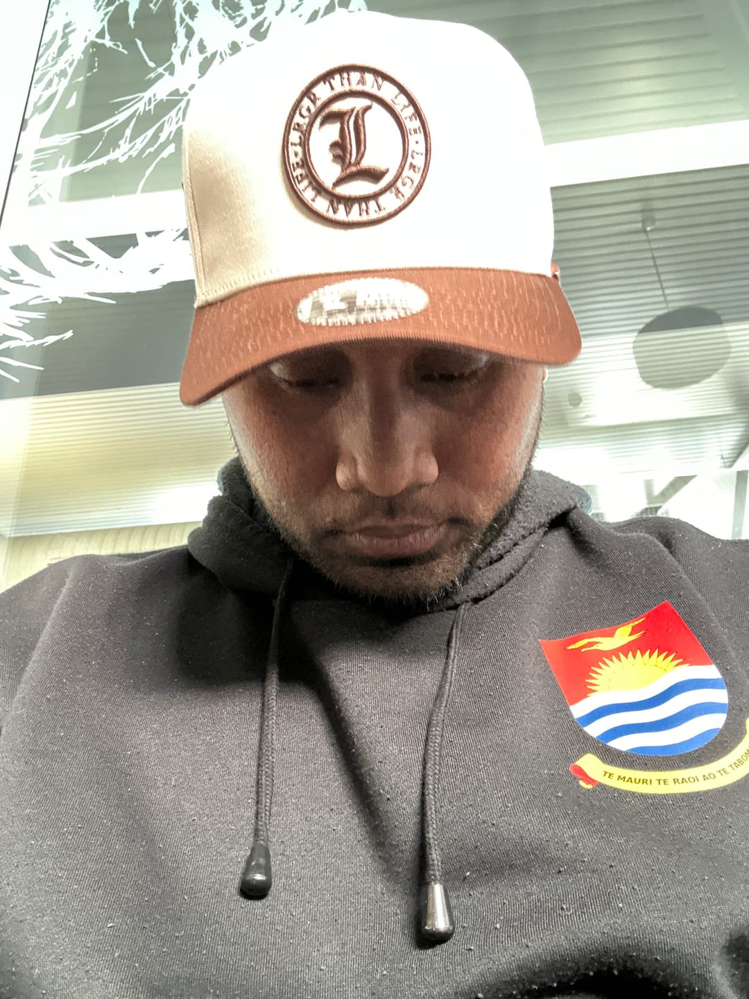 Customer photo review of A-FRAME HAT - BURNT CREAM