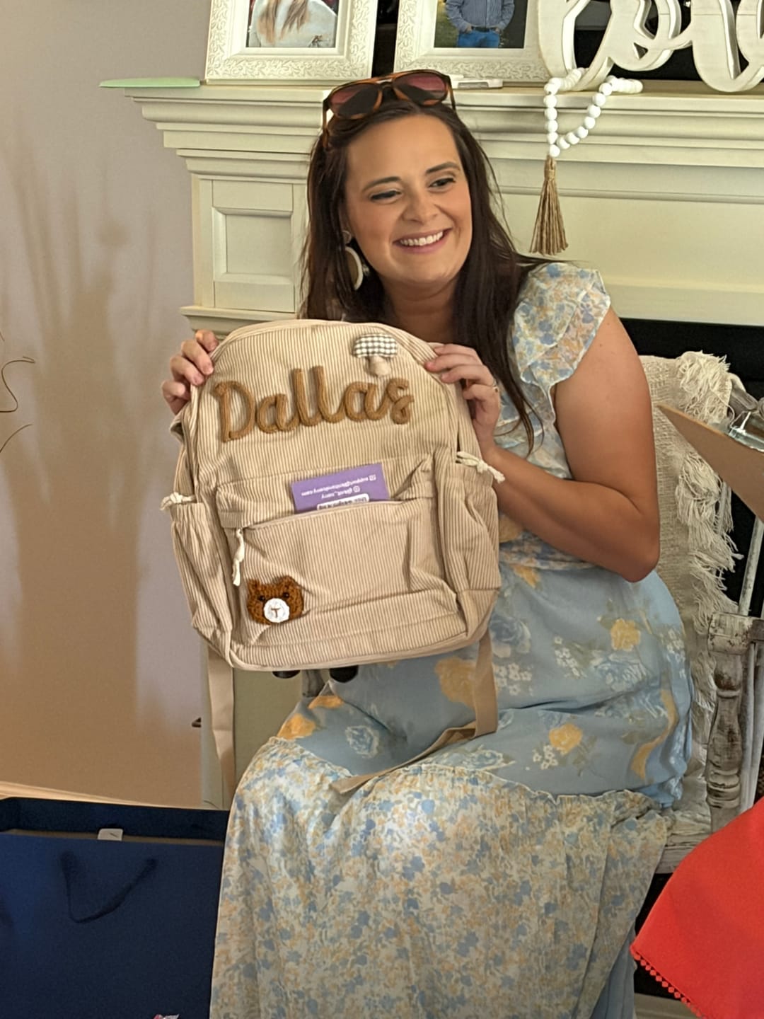 Customer photo review of K&C - Personalized Knitted Backpack