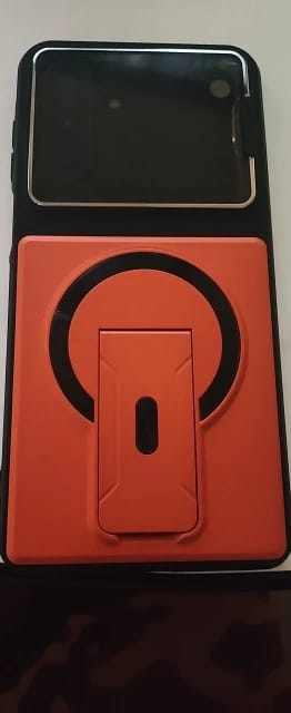 Customer photo review of LuxuryKase Hybrid Armour Case | Built-In Foldable Kickstand | Flip Camera Lens Protection Frame Design | MagSafe Compatible | Rugged PC & TPU Cover For iPhone & Samsung Series