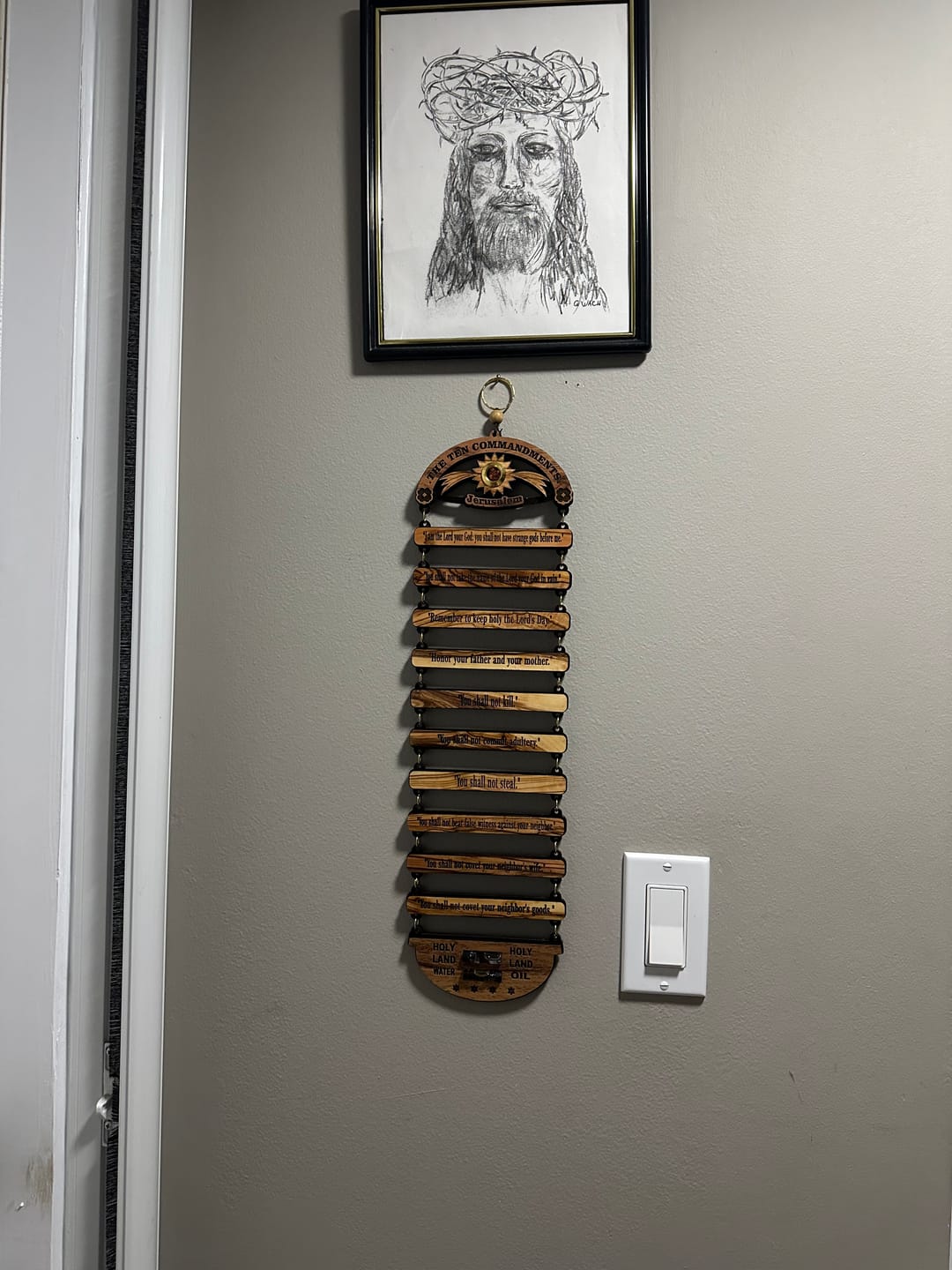Customer photo review of Ten Commandments Wall Hanging from the Holy Land