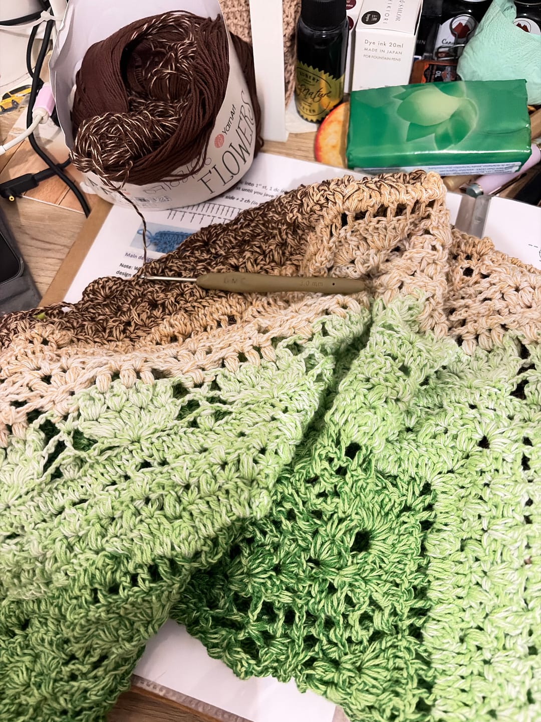 Customer photo review of YarnArt Flowers