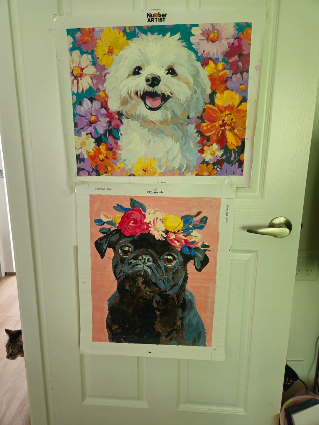 Customer photo review of Black Pug Portrait | Paint by Number