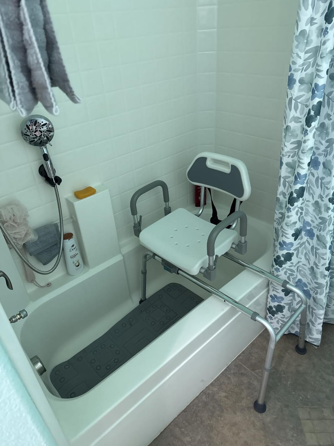 Customer photo review of Sliding Swivel Shower Chair Transfer Bench