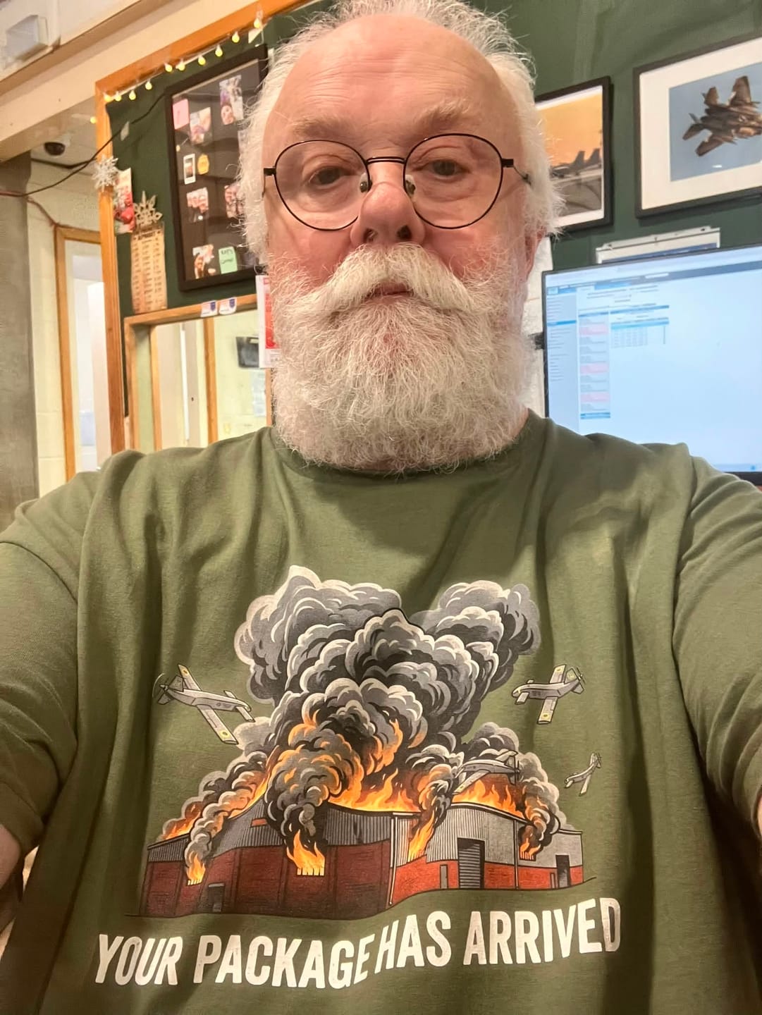 Customer photo review of Your Package Has Arrived T-Shirt