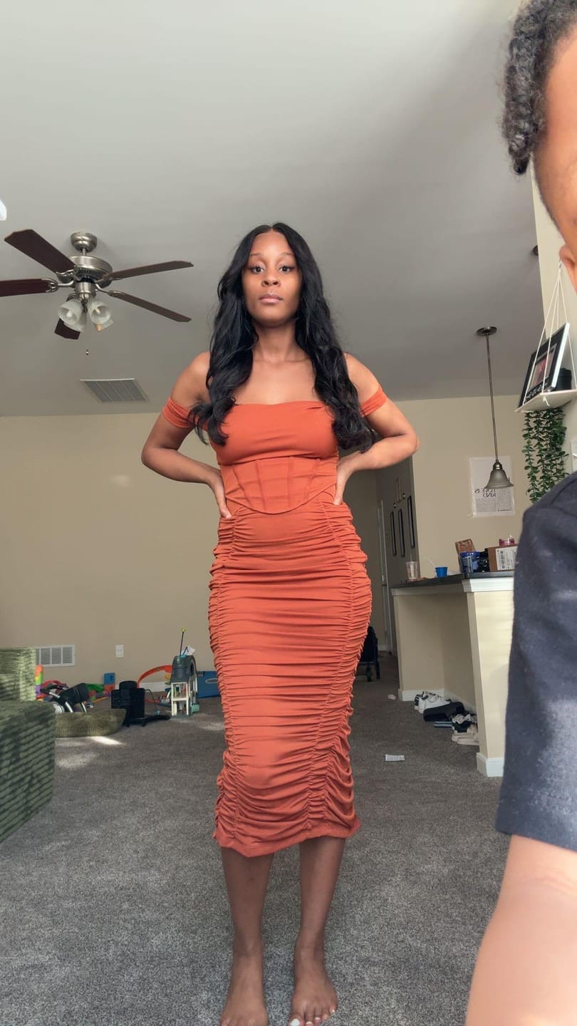 Customer photo review of Scarlett Midi Dress