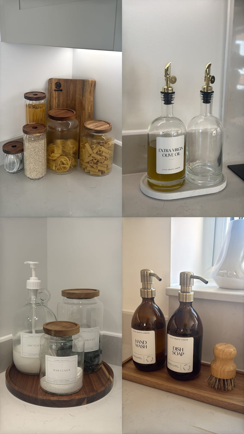 Customer photo review of Set of 2 Round Glass Oil Bottle 500 ML & Oval Tray