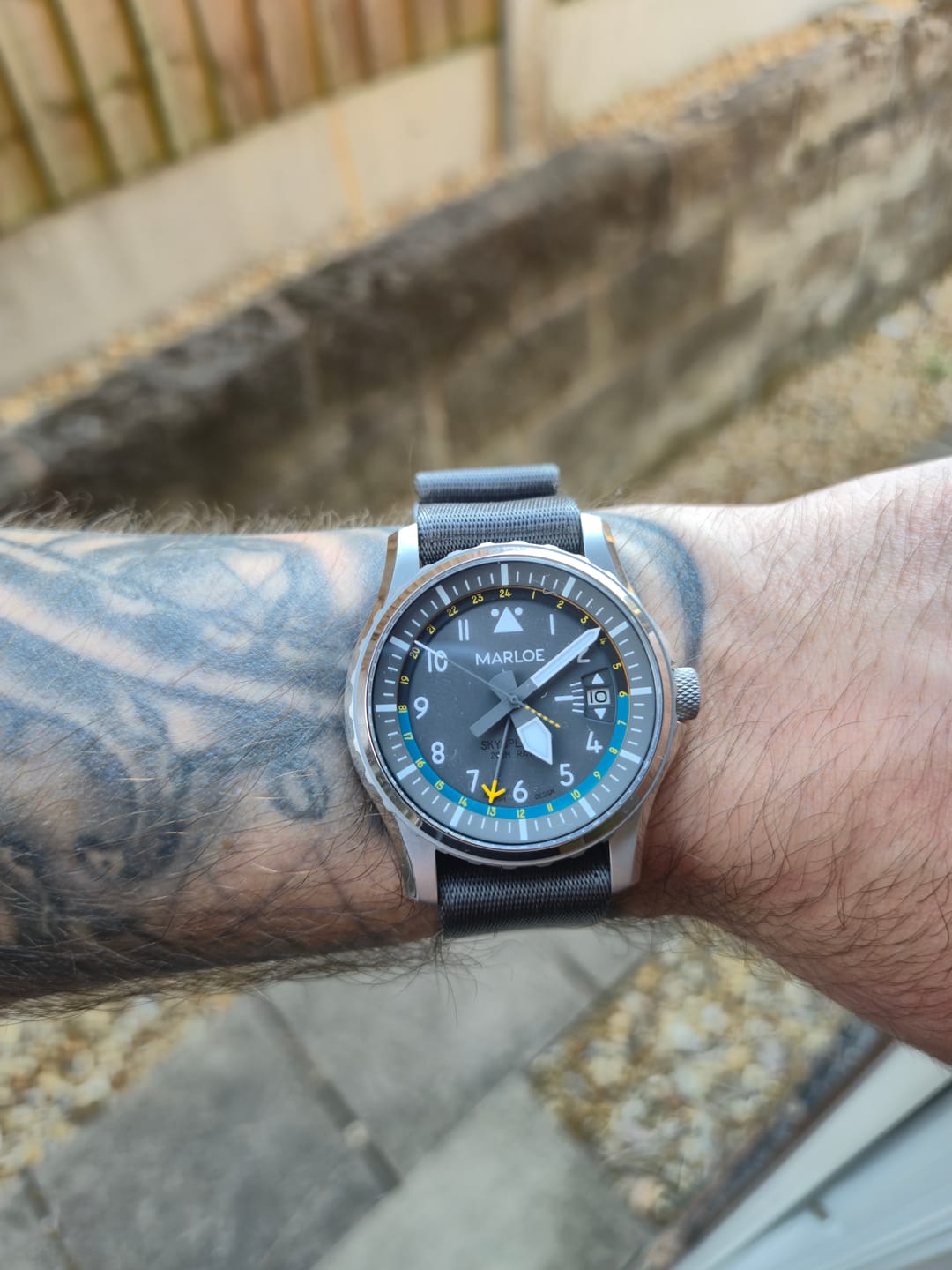 Customer photo review of Admiralty Grey Premium Nylon Watch Strap