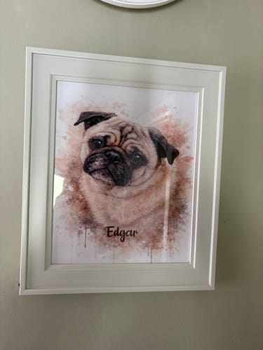Customer photo review of Watercolour Realistic Portrait - Personalised Poster