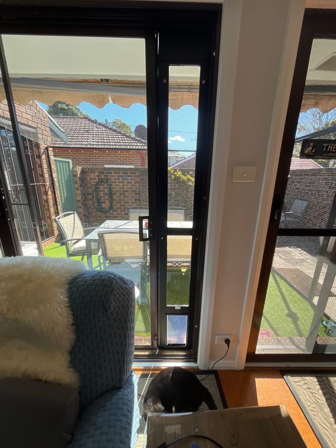 Customer photo review of Patio Pet Door Insert