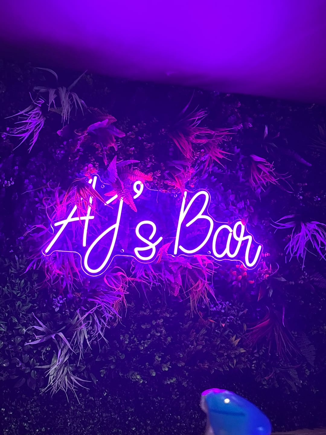 Customer photo review of Custom Neon: AJ’s Bar
