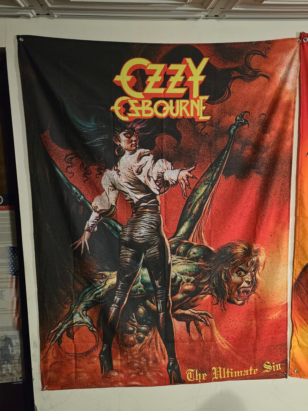 Customer photo review of Ozzy Osbourne - The Ultimate Sin - Flag